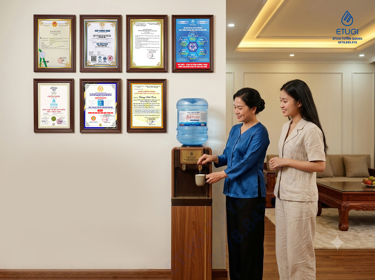 Nước đóng bình 19 lít iOn Kiềm ETUGI - Hình ảnh 2