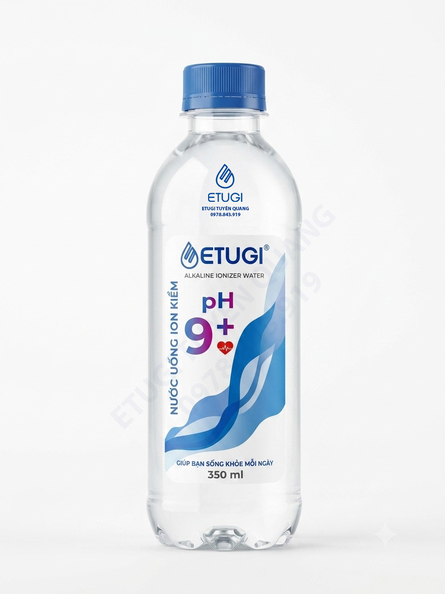 Nước đóng chai 350ml iOn Kiềm ETUGI - Hình ảnh 1