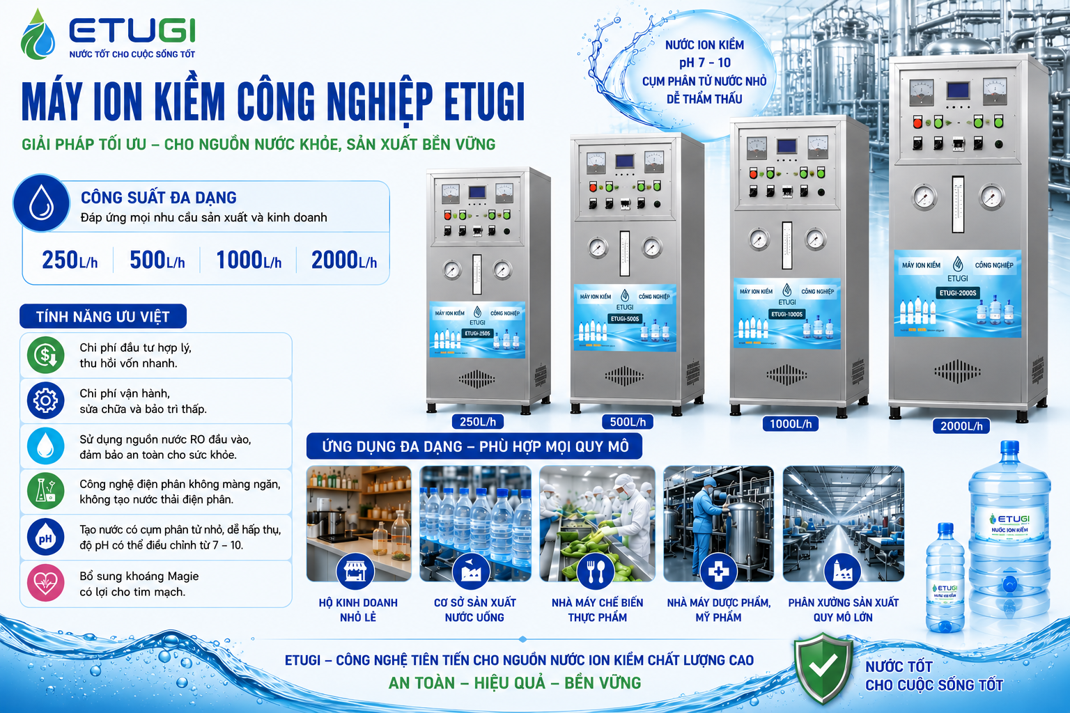 Máy lọc nước công nghiệp ion kiềm 2000S - 2000lít/giờ - Hình ảnh 8