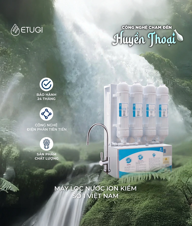 Máy lọc nước ion kiềm ETG102 để gầm