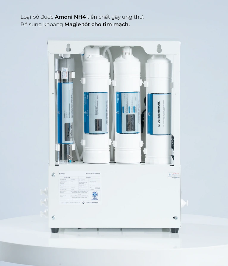 Máy lọc nước ion kiềm ETG102G-C để gầm - Hình ảnh 3