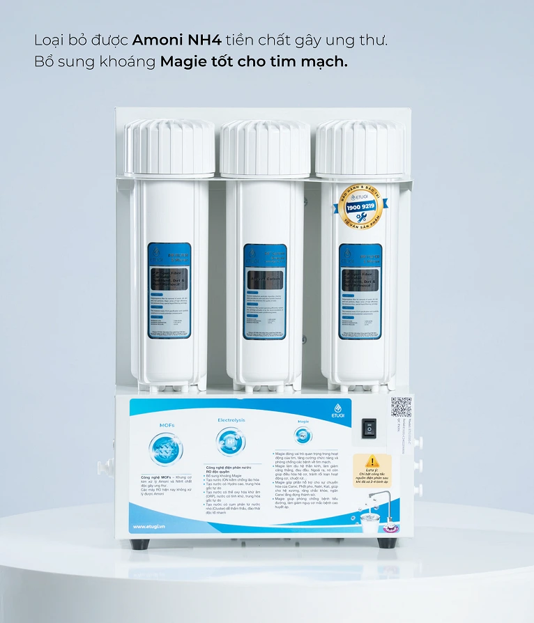 Máy lọc nước ion kiềm ETG102G-C để gầm - Hình ảnh 4