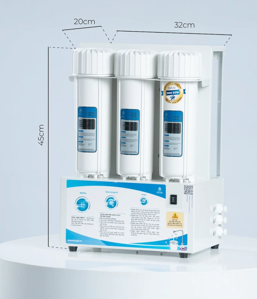 Máy lọc nước ion kiềm ETG102G-C để gầm