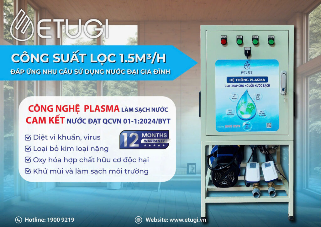 Hệ Thống Xử Lý Nước Plasma ETUGI ETG-PL15 Ngoài Trời