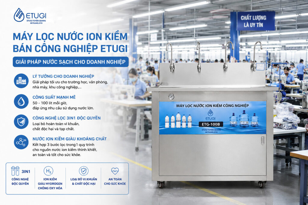 Máy lọc nước bán công nghiệp ion kiềm ETG100B - 100lít/giờ