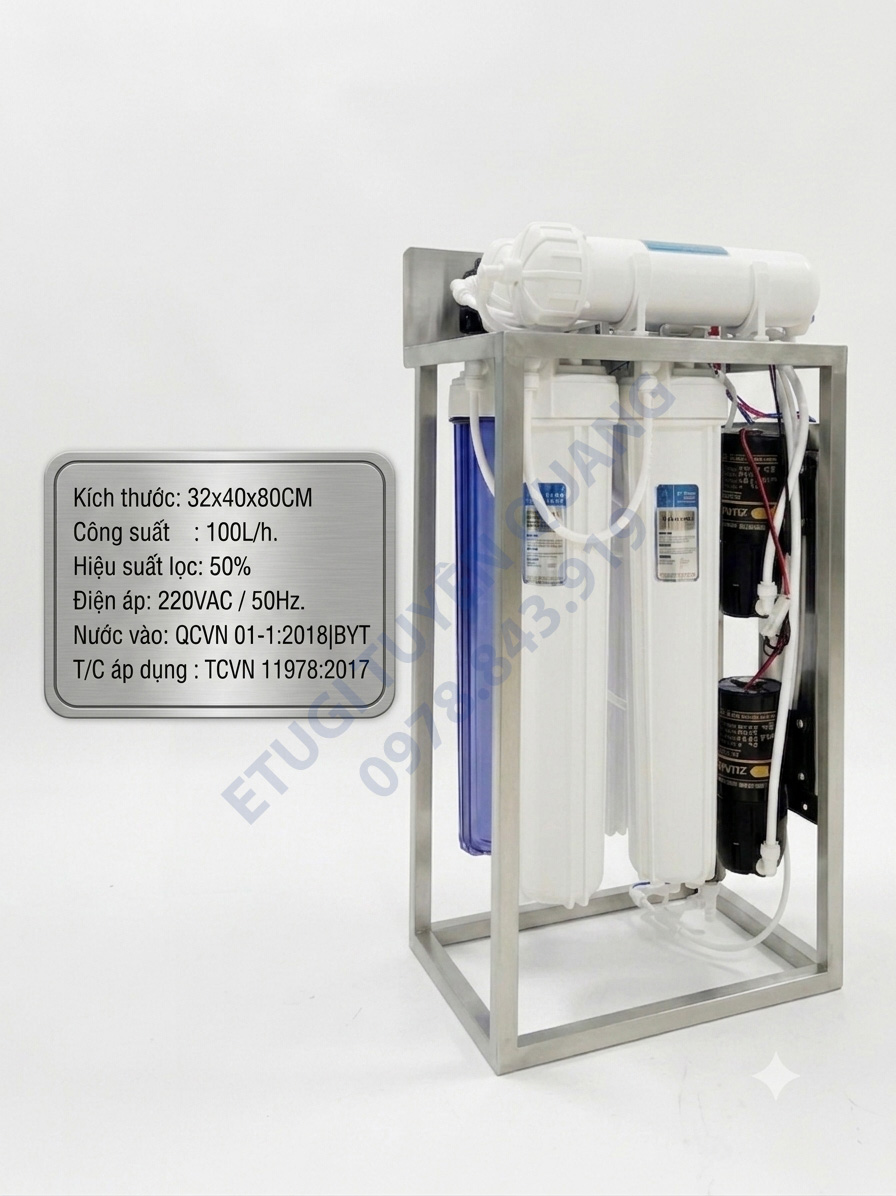 Máy lọc nước bán công nghiệp ion kiềm ETG100B-KV-CT - 100lít/giờ - Hình ảnh 2