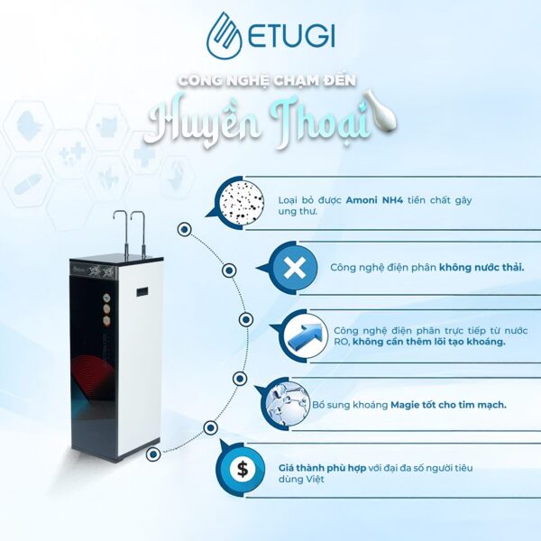 Máy lọc nước ion kiềm ETG102NL-SX dạng tủ đứng