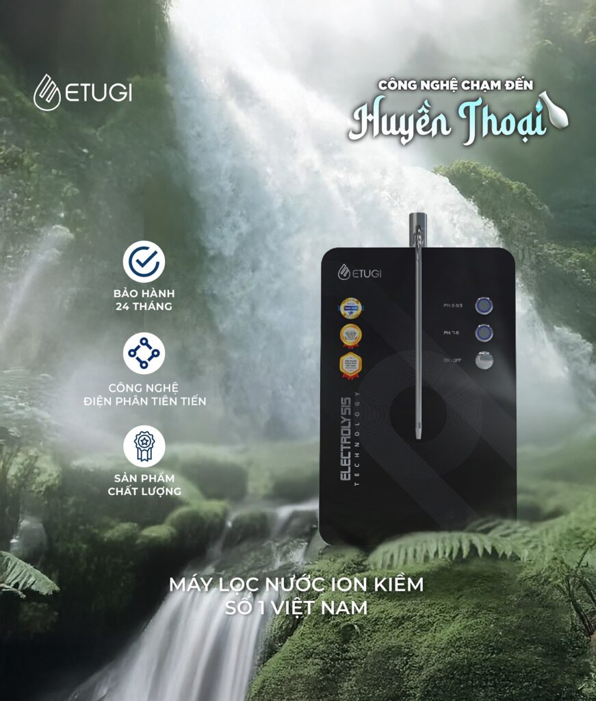Máy lọc nước ion kiềm ETG102TT-N treo tường