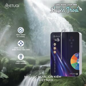 Máy lọc nước ion kiềm ETG102TT-PR cảm ứng treo tường gắn kèm máy RO