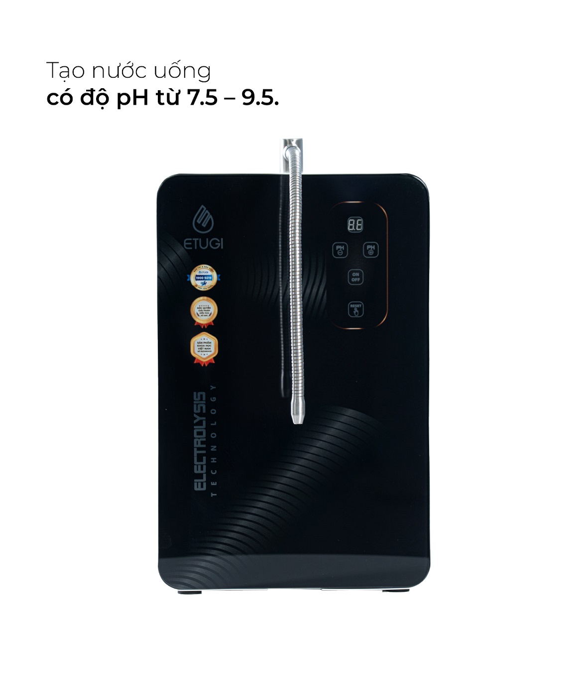 Máy lọc nước ion kiềm ETG102TT-SX cảm ứng treo tường gắn kèm máy RO - Hình ảnh 5