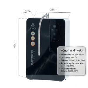 Máy lọc nước ion kiềm ETG102TT-SX cảm ứng treo tường gắn kèm máy RO - Hình ảnh 2